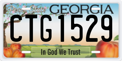 GA license plate CTG1529