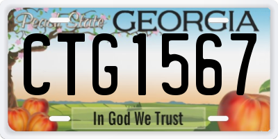GA license plate CTG1567