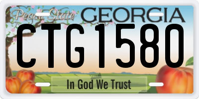 GA license plate CTG1580