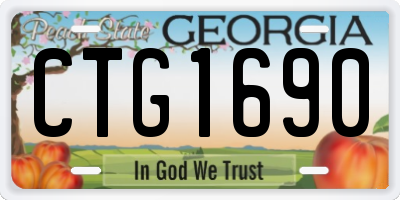 GA license plate CTG1690