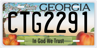 GA license plate CTG2291