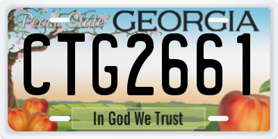GA license plate CTG2661