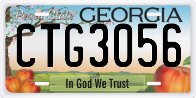 GA license plate CTG3056