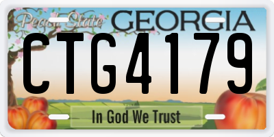 GA license plate CTG4179