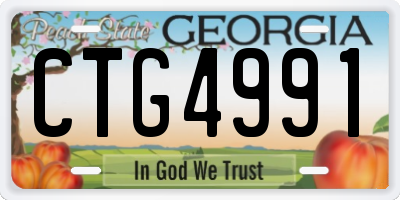 GA license plate CTG4991