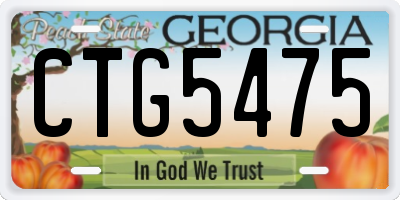 GA license plate CTG5475