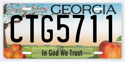GA license plate CTG5711