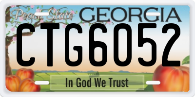 GA license plate CTG6052