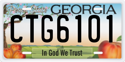 GA license plate CTG6101