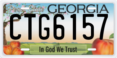 GA license plate CTG6157