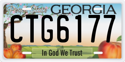 GA license plate CTG6177
