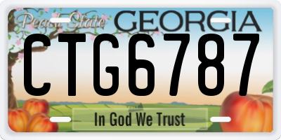 GA license plate CTG6787