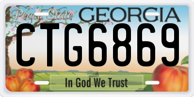 GA license plate CTG6869