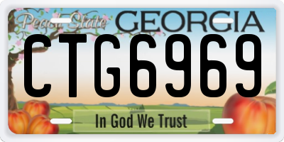 GA license plate CTG6969