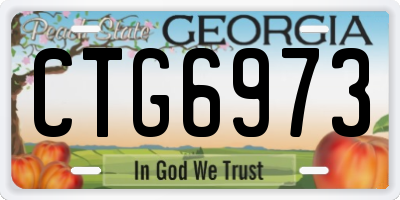 GA license plate CTG6973