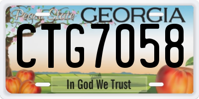 GA license plate CTG7058