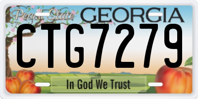 GA license plate CTG7279