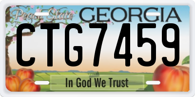 GA license plate CTG7459