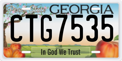 GA license plate CTG7535