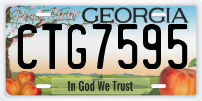 GA license plate CTG7595