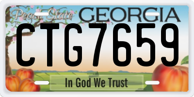 GA license plate CTG7659