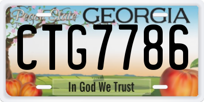 GA license plate CTG7786