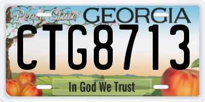 GA license plate CTG8713