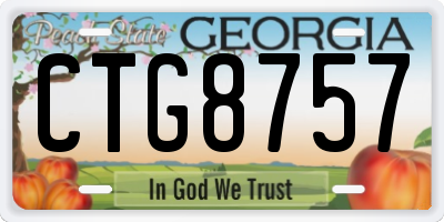 GA license plate CTG8757