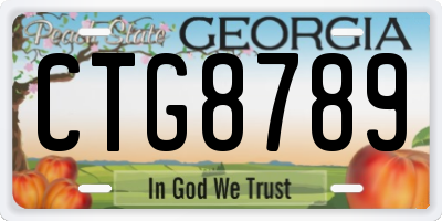 GA license plate CTG8789
