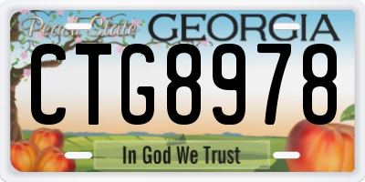 GA license plate CTG8978