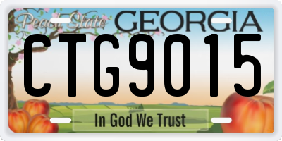 GA license plate CTG9015