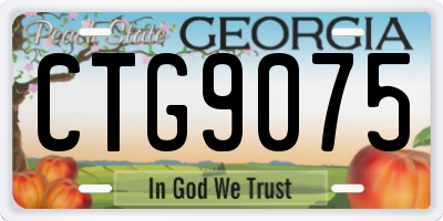 GA license plate CTG9075