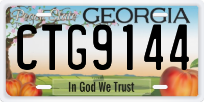 GA license plate CTG9144