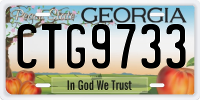 GA license plate CTG9733