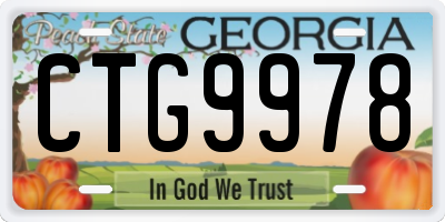 GA license plate CTG9978