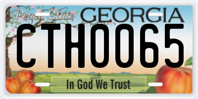 GA license plate CTH0065