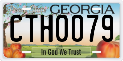 GA license plate CTH0079