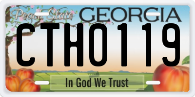 GA license plate CTH0119