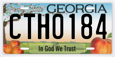 GA license plate CTH0184