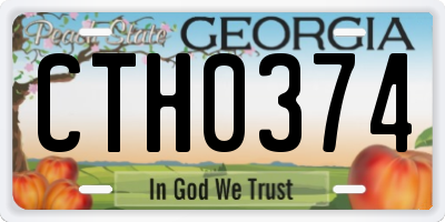 GA license plate CTH0374