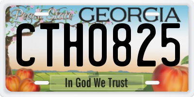 GA license plate CTH0825
