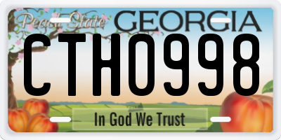 GA license plate CTH0998