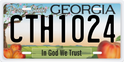 GA license plate CTH1024