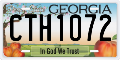 GA license plate CTH1072