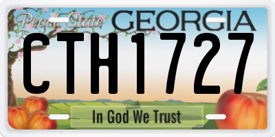 GA license plate CTH1727