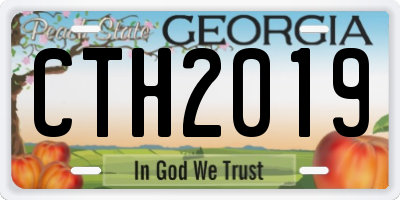 GA license plate CTH2019