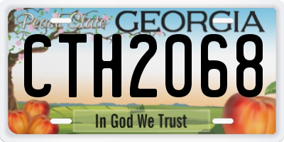 GA license plate CTH2068