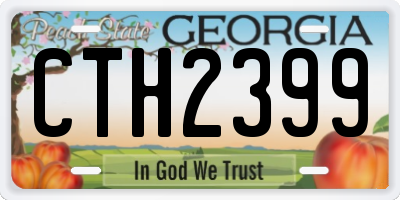GA license plate CTH2399