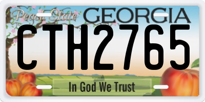 GA license plate CTH2765