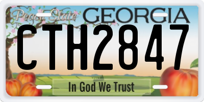 GA license plate CTH2847